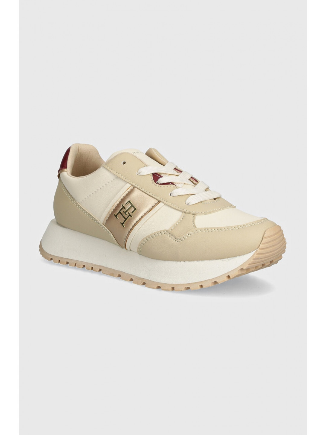 Dětské sneakers boty Tommy Hilfiger béžová barva T3A9-33548